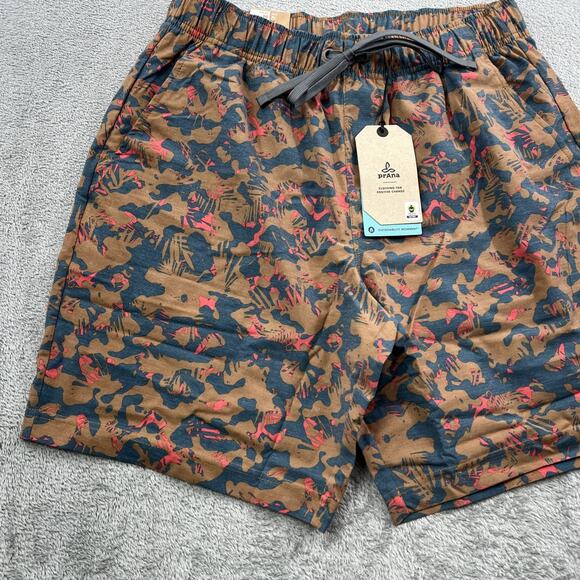 PrAna M Metric E-Waist Zip Swim Trunks Fresca Camo 8” inseam 30” Waist - Picture 3 of 12